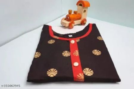 Women's Red & Brown Anarkali Model Kurti