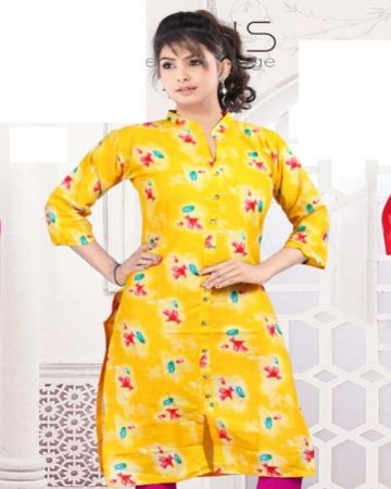 Fancy Women's Yellow Kurti