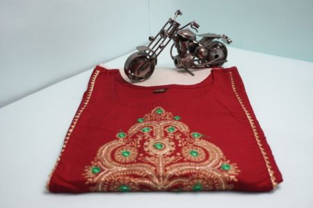 Traditional Anarkali Maroon Kurti