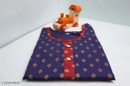 Traditional Maroon and Navy Blue Anarkali Kurti